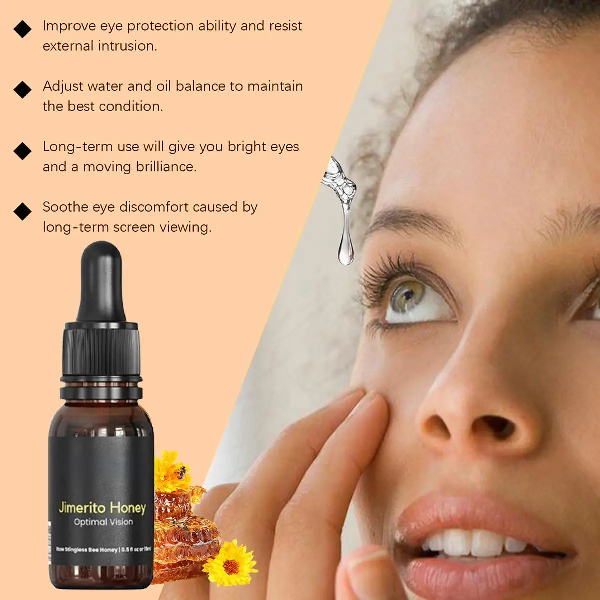 OEM ODM Jimetito Honey Naturally Eye Essence Oil Optimal Vision Supplement for Men and Women