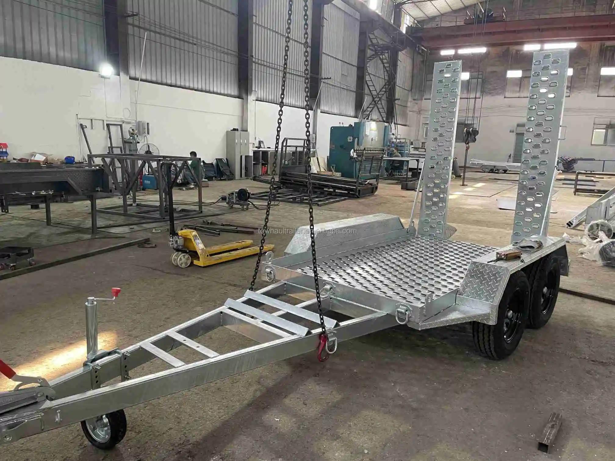 3.5T Multi function fully welded hot dip  electric brake galvanized Mini plant trailer