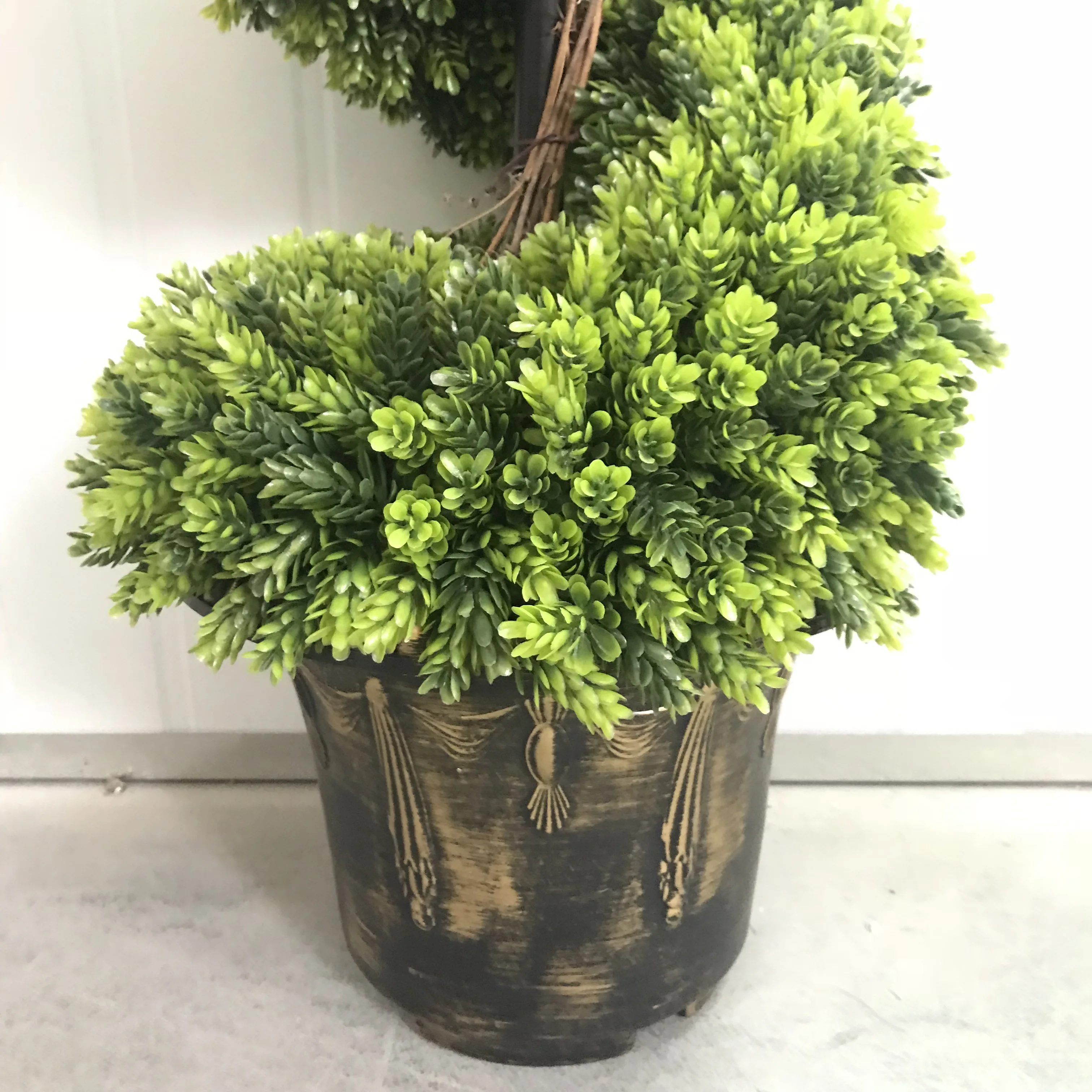 High Quality Custom Artificial Topiary Trees Artificial Boxwood Spiral Tree