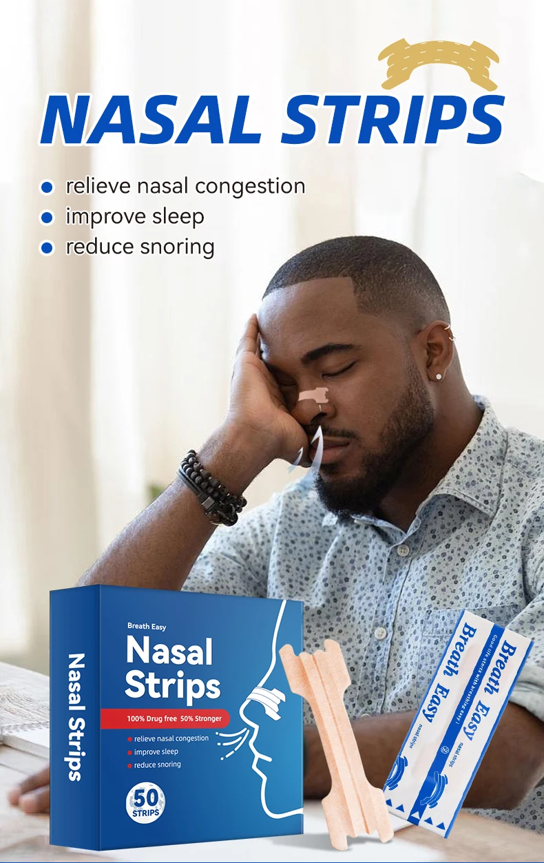 OEM Customized Anti-Snoring Strips Effective Nasal Patch to Reduce Snoring and Improve Sleep Quality