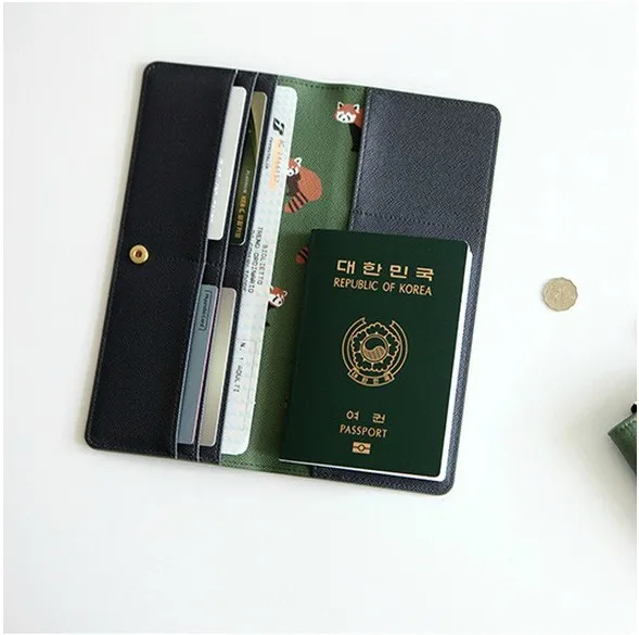 Fashion Ladies PU Leather Card Holder Envelope Purse,Custom Multi-purpose Travel Passport Made Wallet