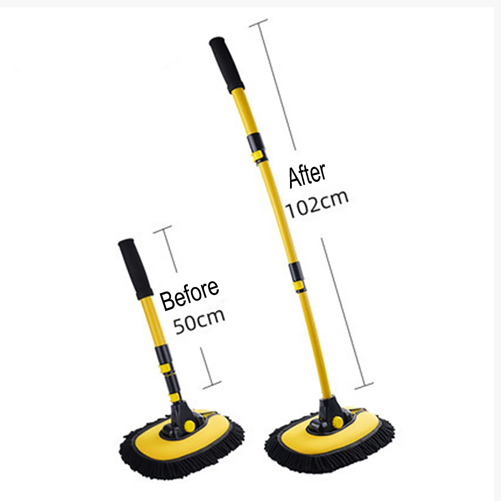 Retractable Chenille car wash mop wash brush tool