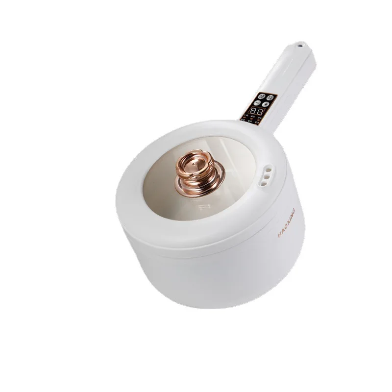 Multifunction Power Adjustment Ceramic Coating 600w Dormitory Student Noodle Oatmeal Soup With Steamer Electric Cooking Pot