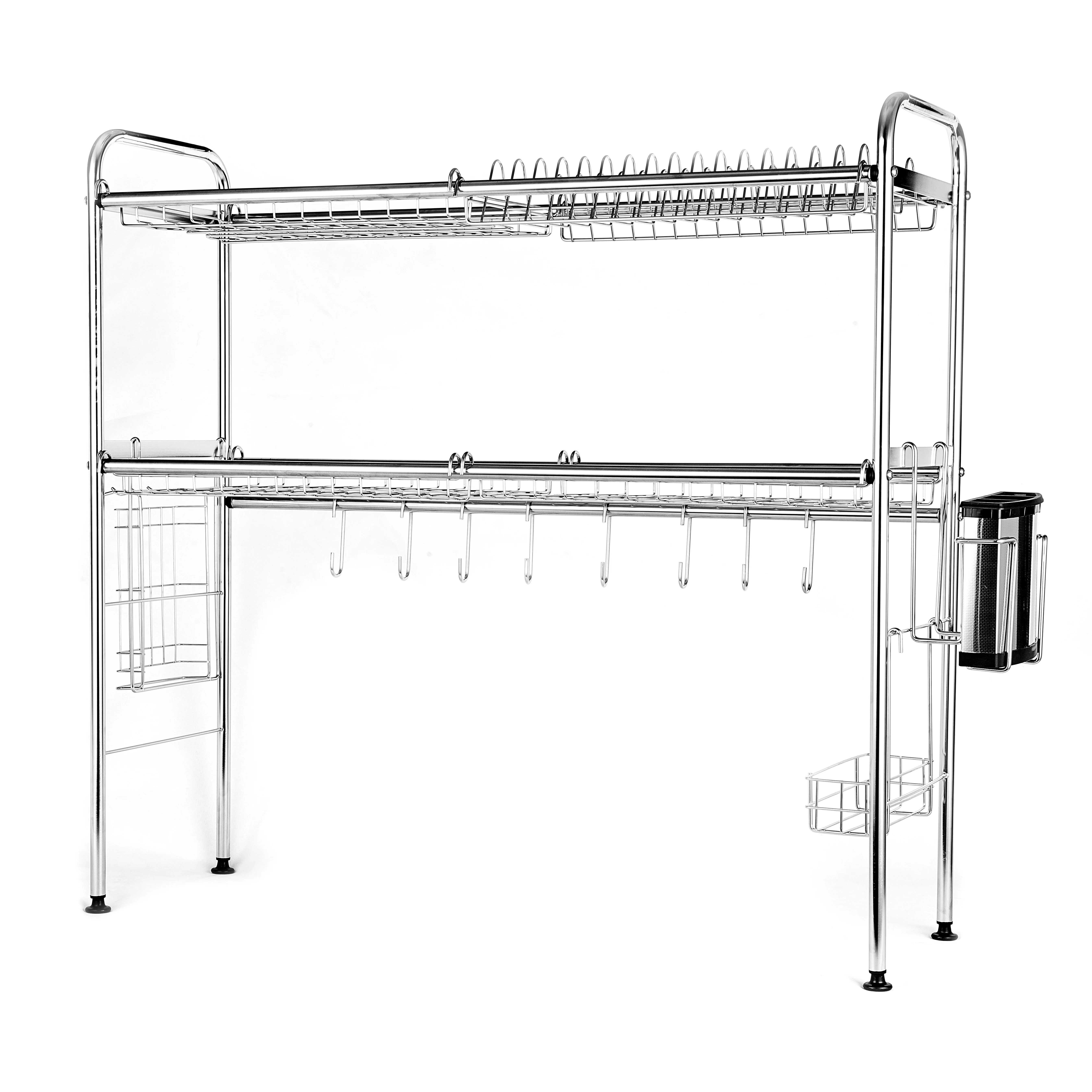 Над раковиной сушилка для посуды из нержавеющей стали кухонная Подставка для хранения над раковиной сушилка для посуды