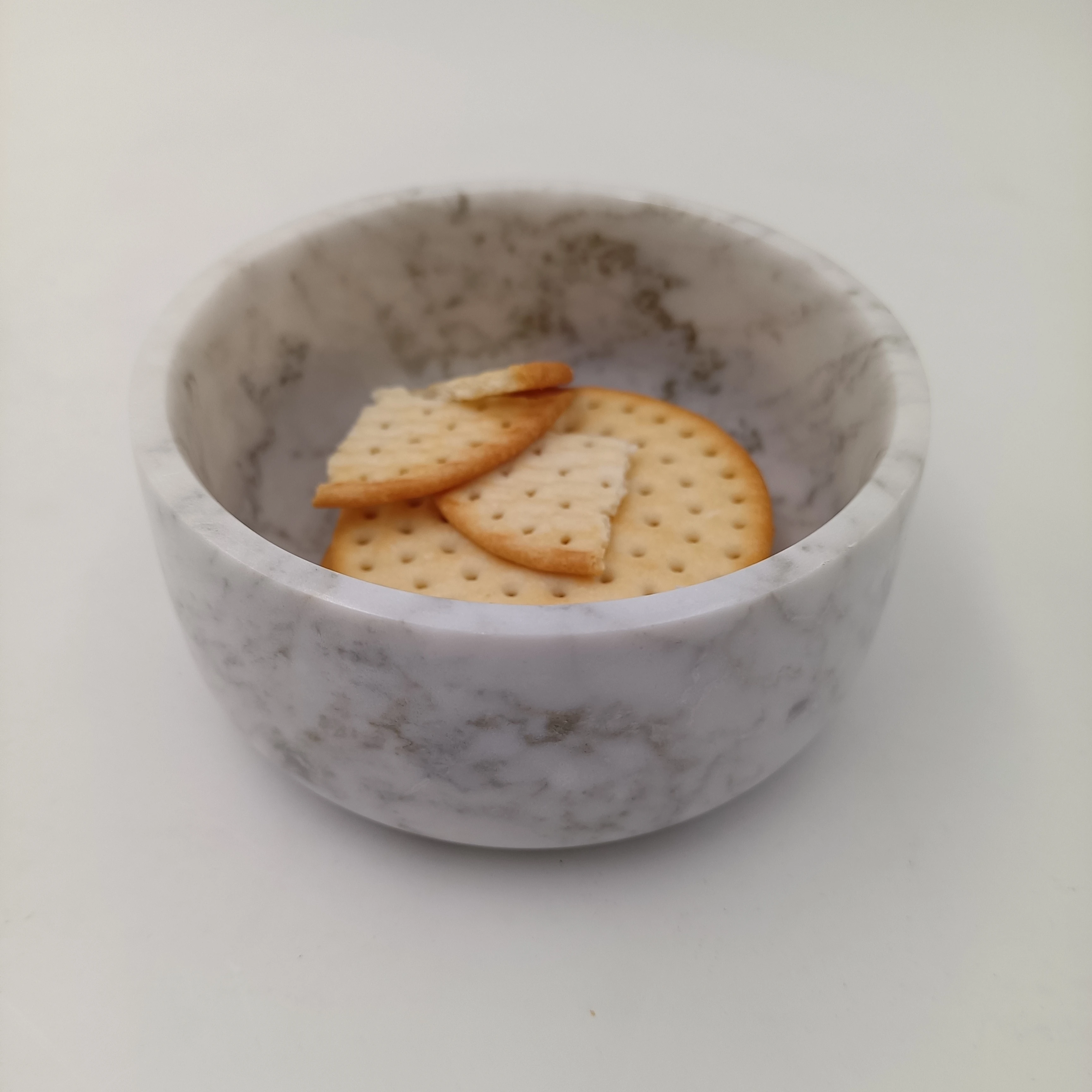 Wholesale Bianco Carrara Marble Natual Stone Bowl White Small Candy Bowl White Round Bowl For Home Decoration