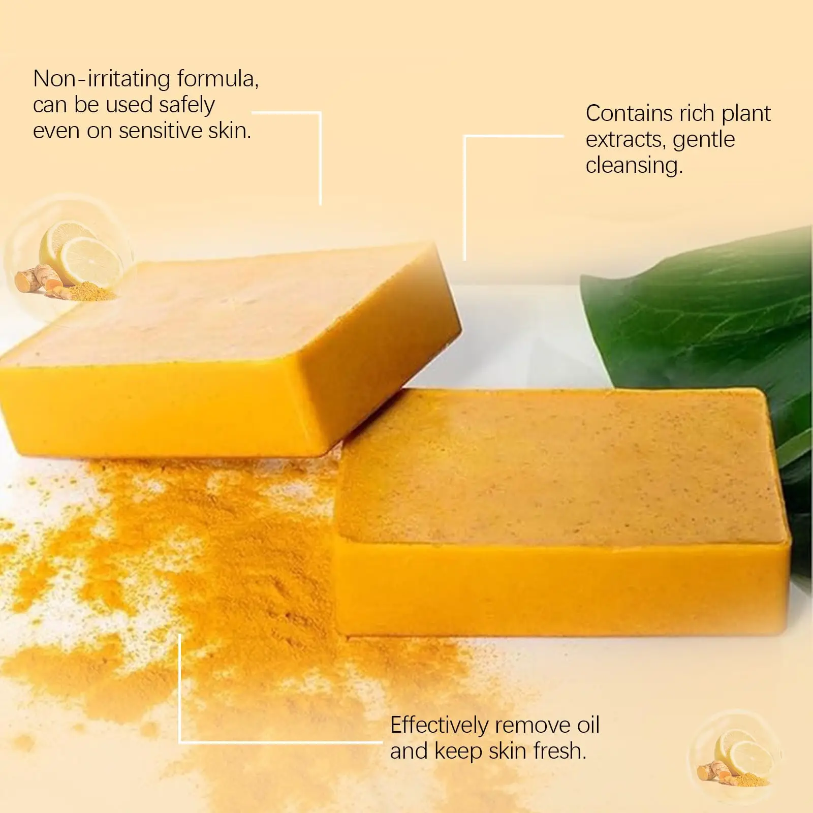 Private Label Lemon Soap Turmeric and Kojic Acid Soap Original Honey Glow Brightening bar Vitamin C Handmade Turmeric Lemon Soap