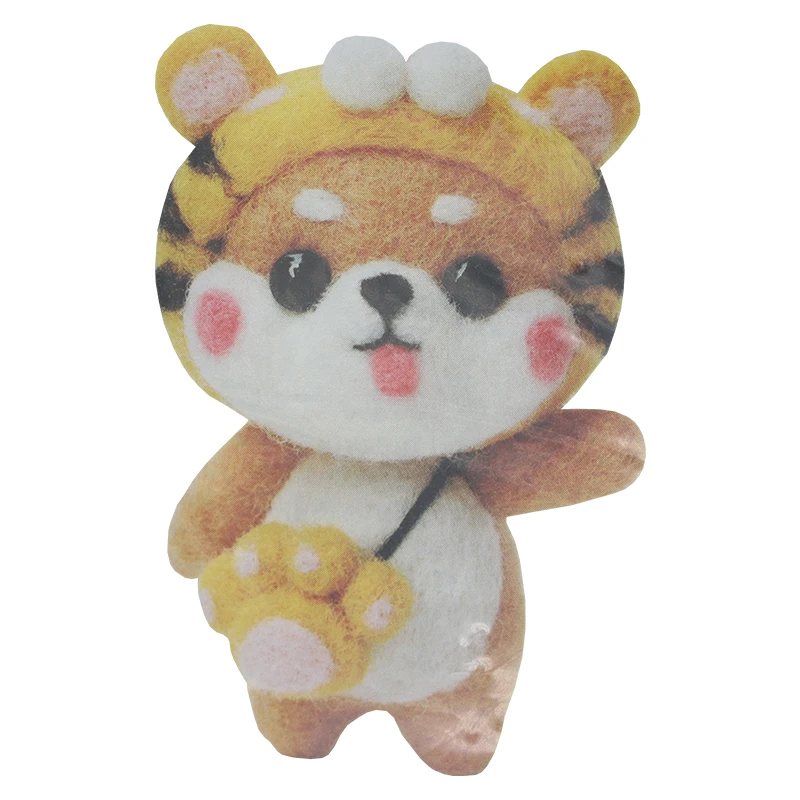 Wool Felt Poke Happy Diy Self-made Material Bag Cat Cat Rabbit Shiba Series Plush Doll