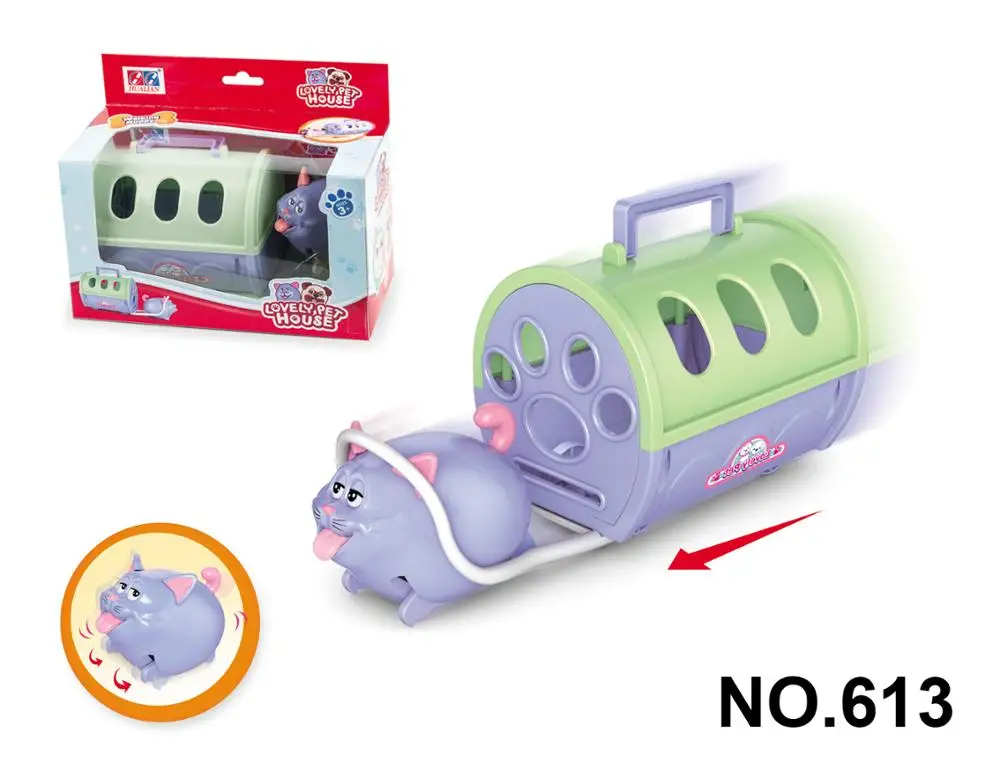 B/O Dog Electronic PET Jump & Waddle Puppy with Cage house and Carrier