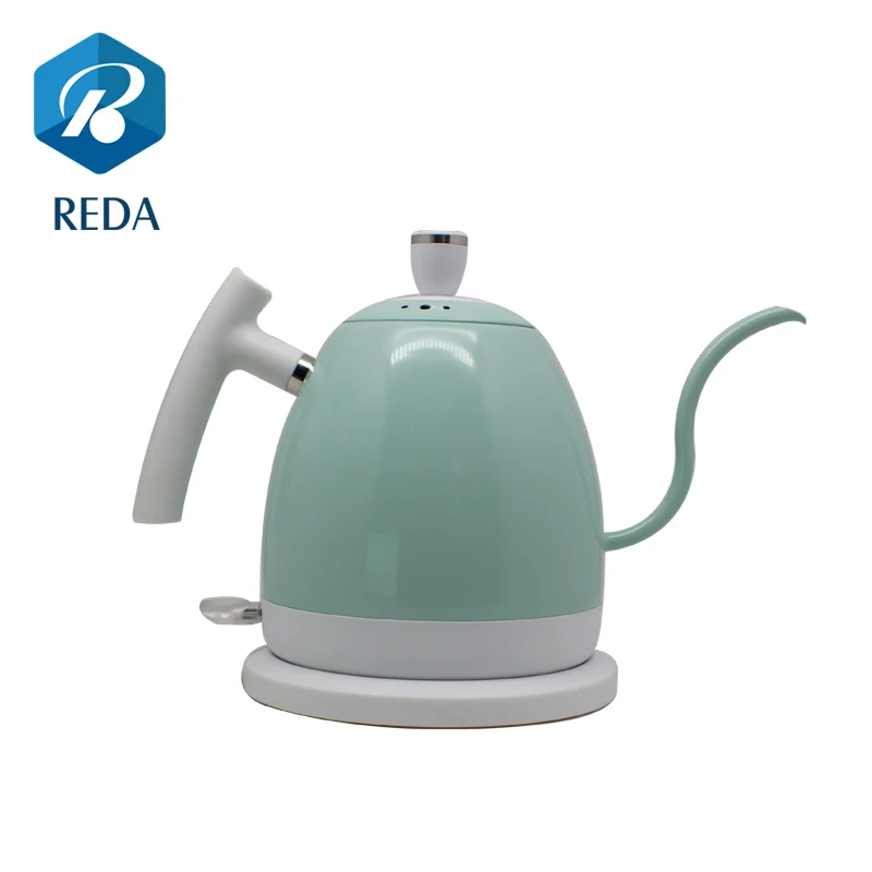 1000ml Electric Variable  Yellow  Color Stainless Steel Gooseneck Pour Over Coffee Kettle  with 360 Degree Rotational Base
