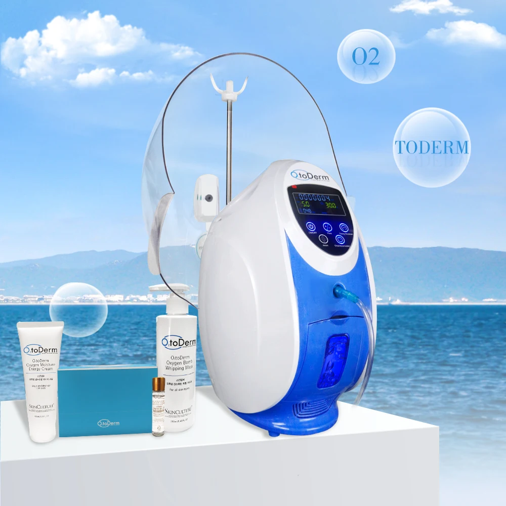 Portoble Корея O2toderm кислородной терапии O2 для Derm кислорода лицевая спрей для ухода за кожей, Спа Уход за лицом купол для кислородного струйного O2todem машина