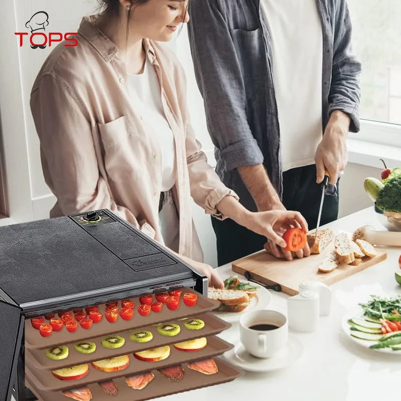 Silicone Fruit Vegetables Leather Dehydrator Trays for Liquids Trays Liner for Dehydrator Kitchen Dehydrator Mats Accessories