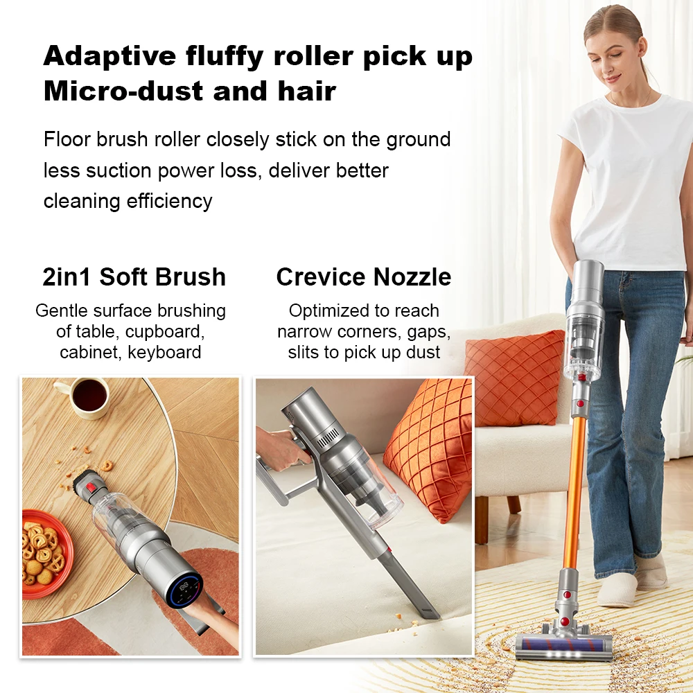 Liectroux i10 Cordless Handheld Stick Vacuum Cleaner  Smart Dust Sensing 27KPa Suit for Carpet Floor Car & Pet Hair