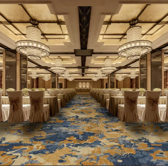 Commercial Flame Retardant Printed Carpe Hotel Nylon Printing Floor Carpet