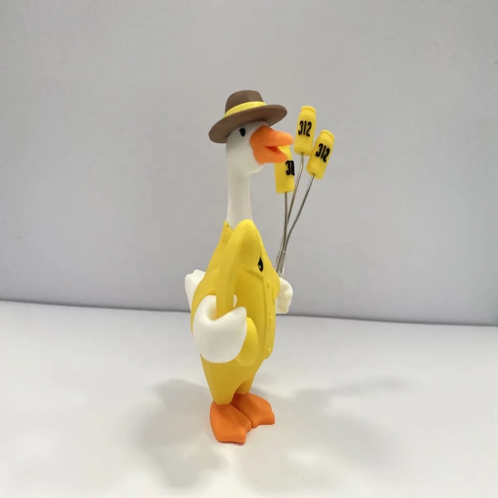Желтая Утка 3D мягкая ПВХ Резина рекламные подарки Мультяшные персонализированные мягкие экшн-фигурки из ПВХ игрушки куклы