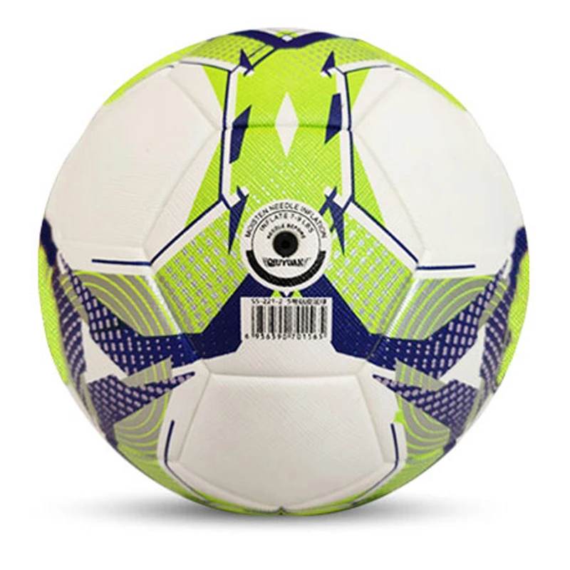 Qiuyuan PU thermal bonded match soccer football ball size 5 custom logo OEM acceptable real game match soccer ball football ball