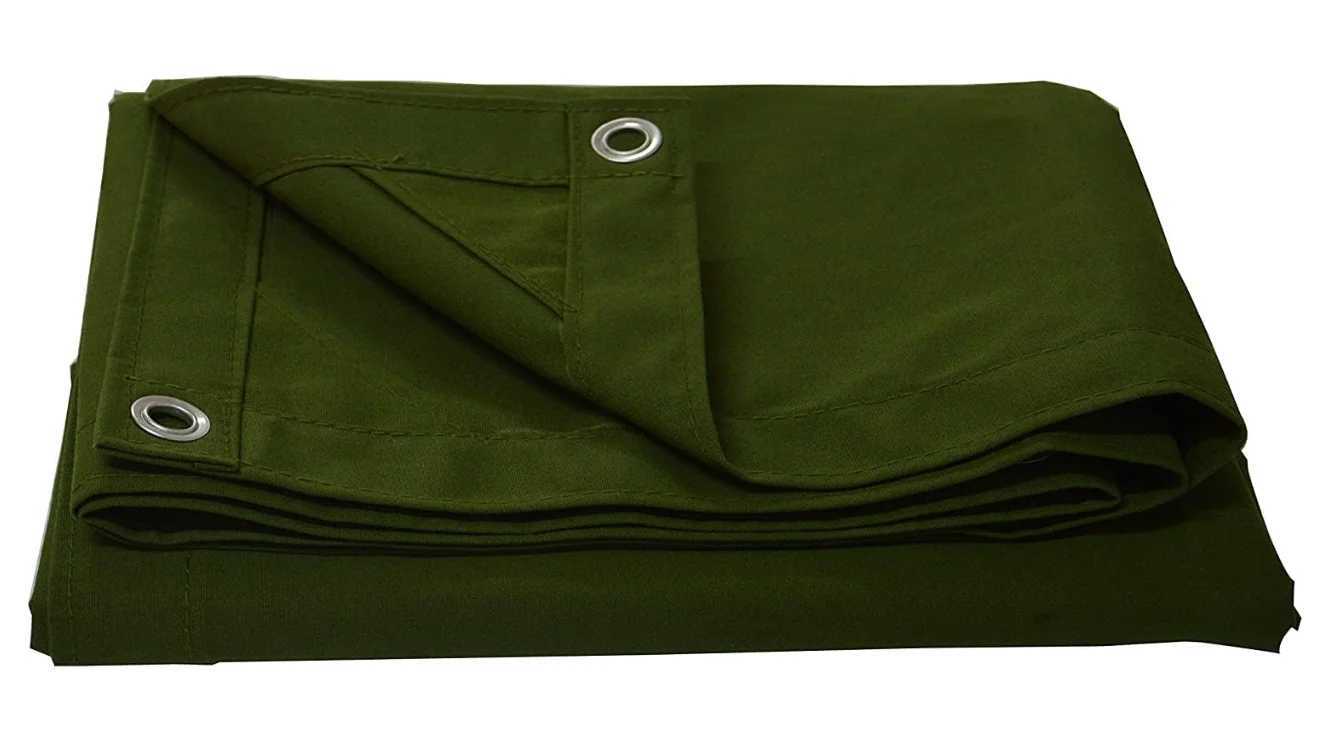 manufacturer Waterproof 100% Waxed Cotton Canvas Tarp Sheet Tent Tarpaulin for Outdoor