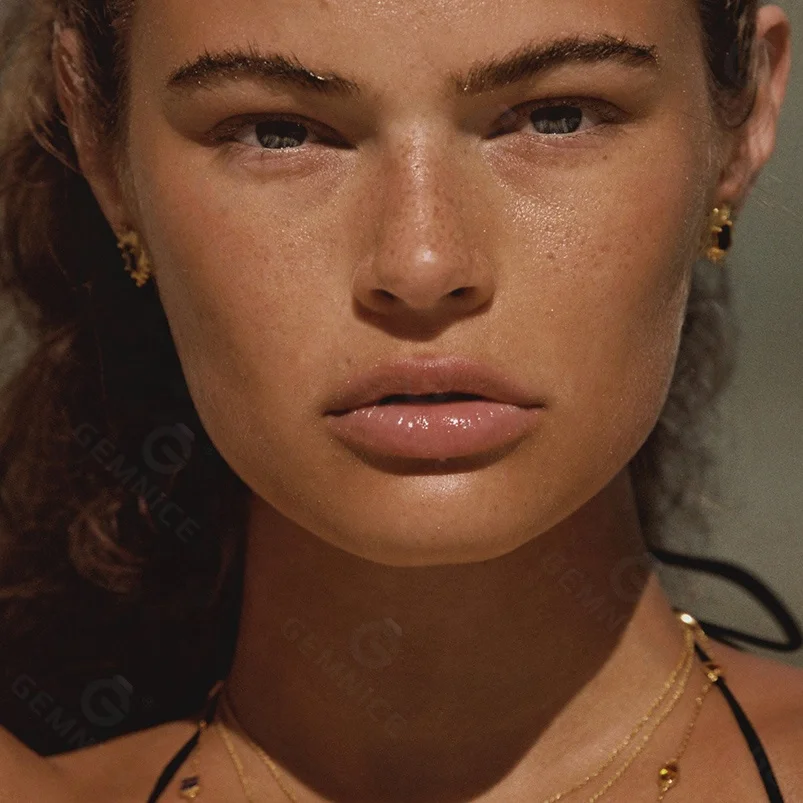 Gemnel high quality sunburst studs rectangular garnet stones classic 14k gold heart 925 sterling silver earring