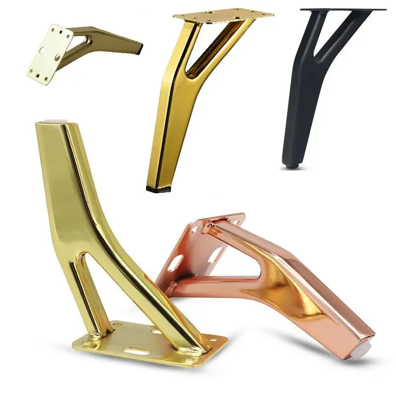 Metal Sofa Legs Tv Cabinet Support Foot Bathroom Cabinet Feet Coffee Table Legs Gold Bedside Table Furniture Legs Accessories