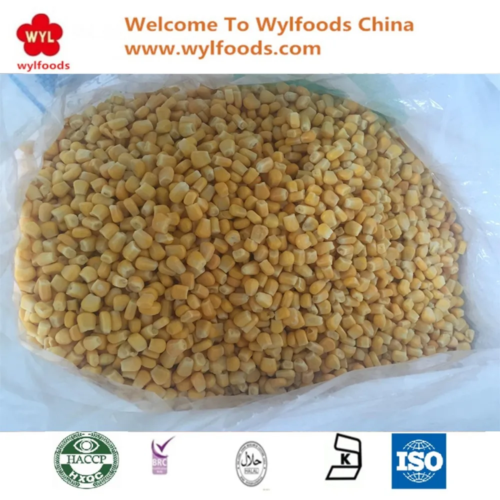 2024 new year new crop frozen sweet corn kernel iqf  sweet corn kernel frozen vegetables