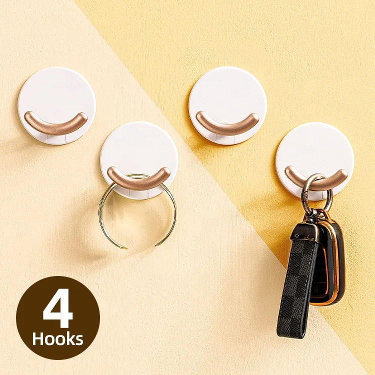 4 шт./набор пластиковые настенные крючки на присоске