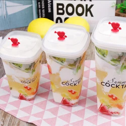 Plastic Takeaway Pp Disposable Plastic Juice Cup Bubble Tea Cup With Lid