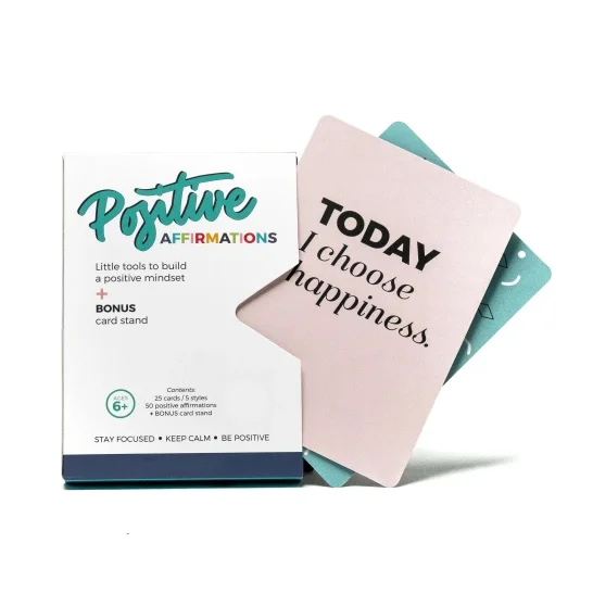 Custom Printing Paper Positive Affirmations Cards Adult Playing Cards Printing Affirmation Cards With Stand