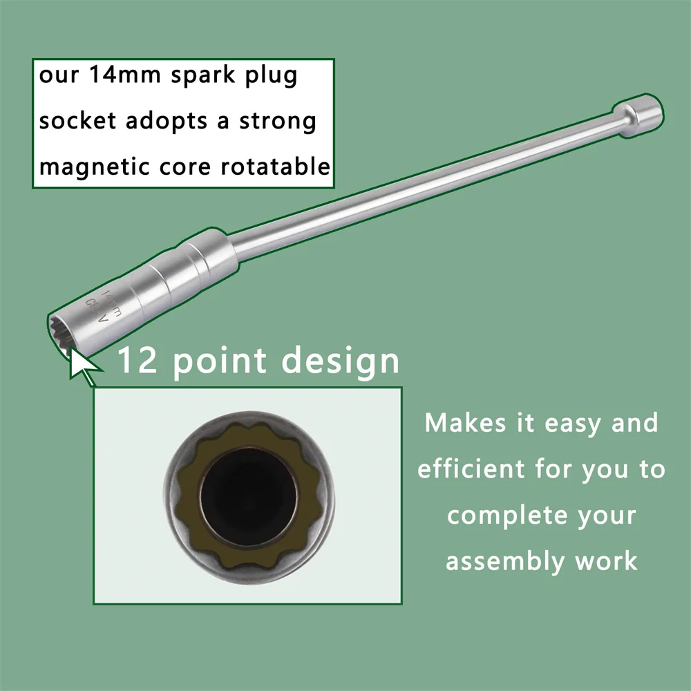 Wholesale 14mm 16mm Thin Wall Enhanced Swivel Magnetic Spark Plug Socket