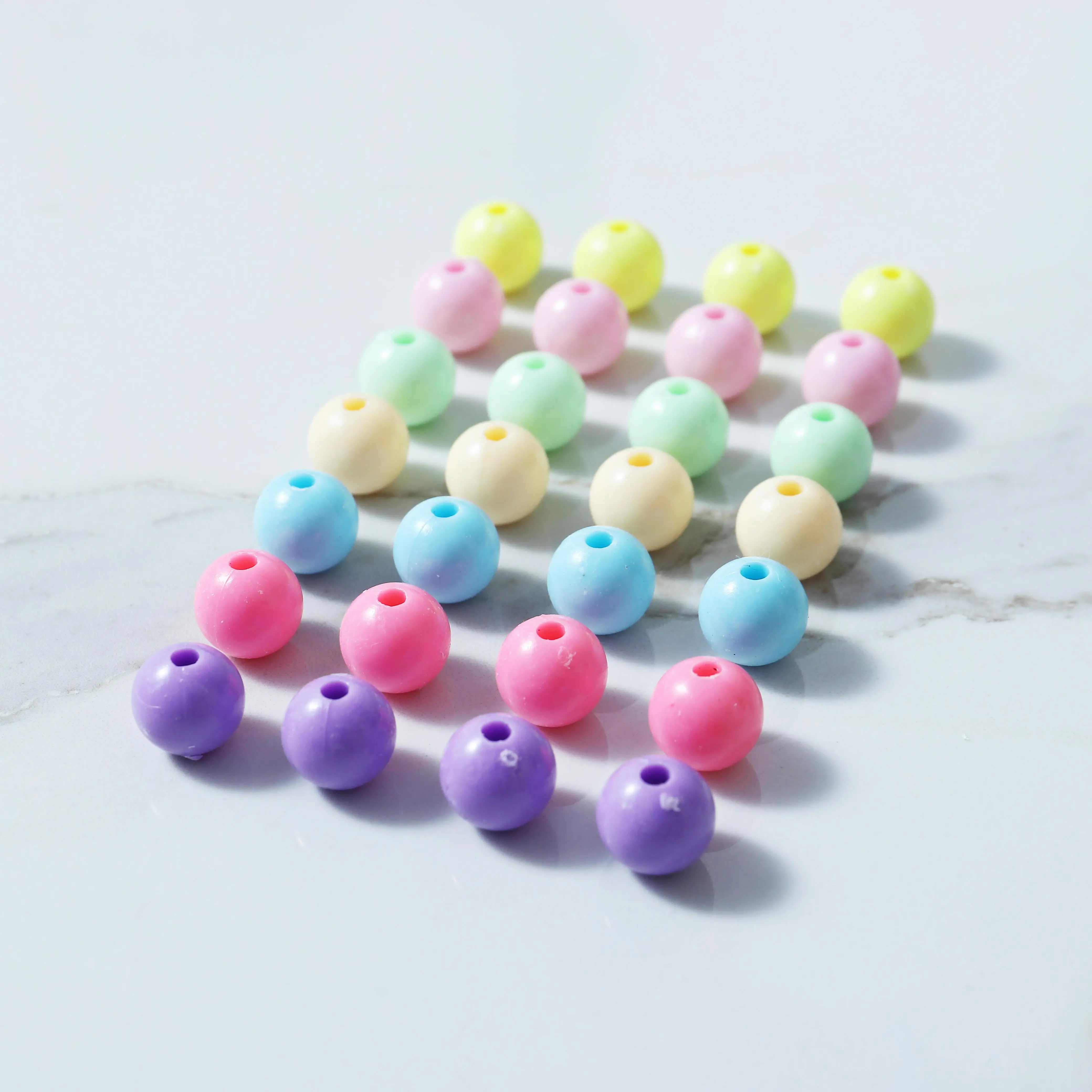 Plastic Pearl Beads Wholesale Colored Decoration Round beads 10mm Loose Jewelry Clothes Bag DIY Shoes Accessories