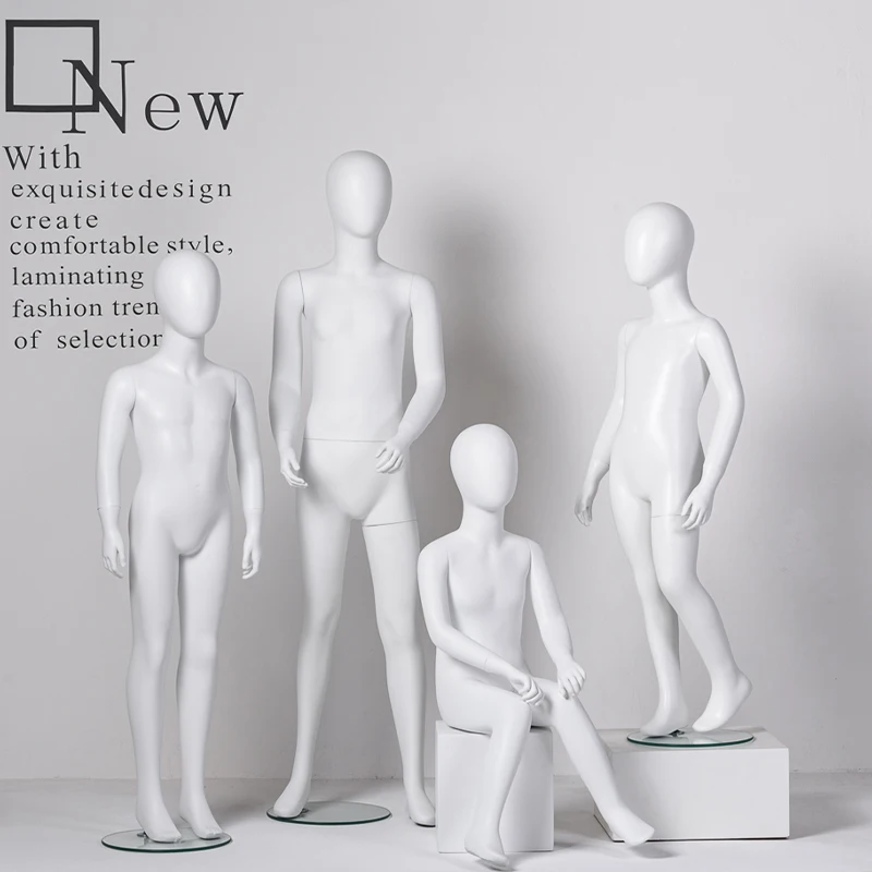Abstract teenager little girl and boy kids store display children mannequin manikin for sale