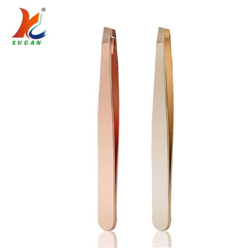 Инструменты для красоты из нержавеющей стали, профессиональные косые зажимы для ресниц, удаление волос, 96 пинцетов для бровей, пинцет для бровей с пользовательским логотипом