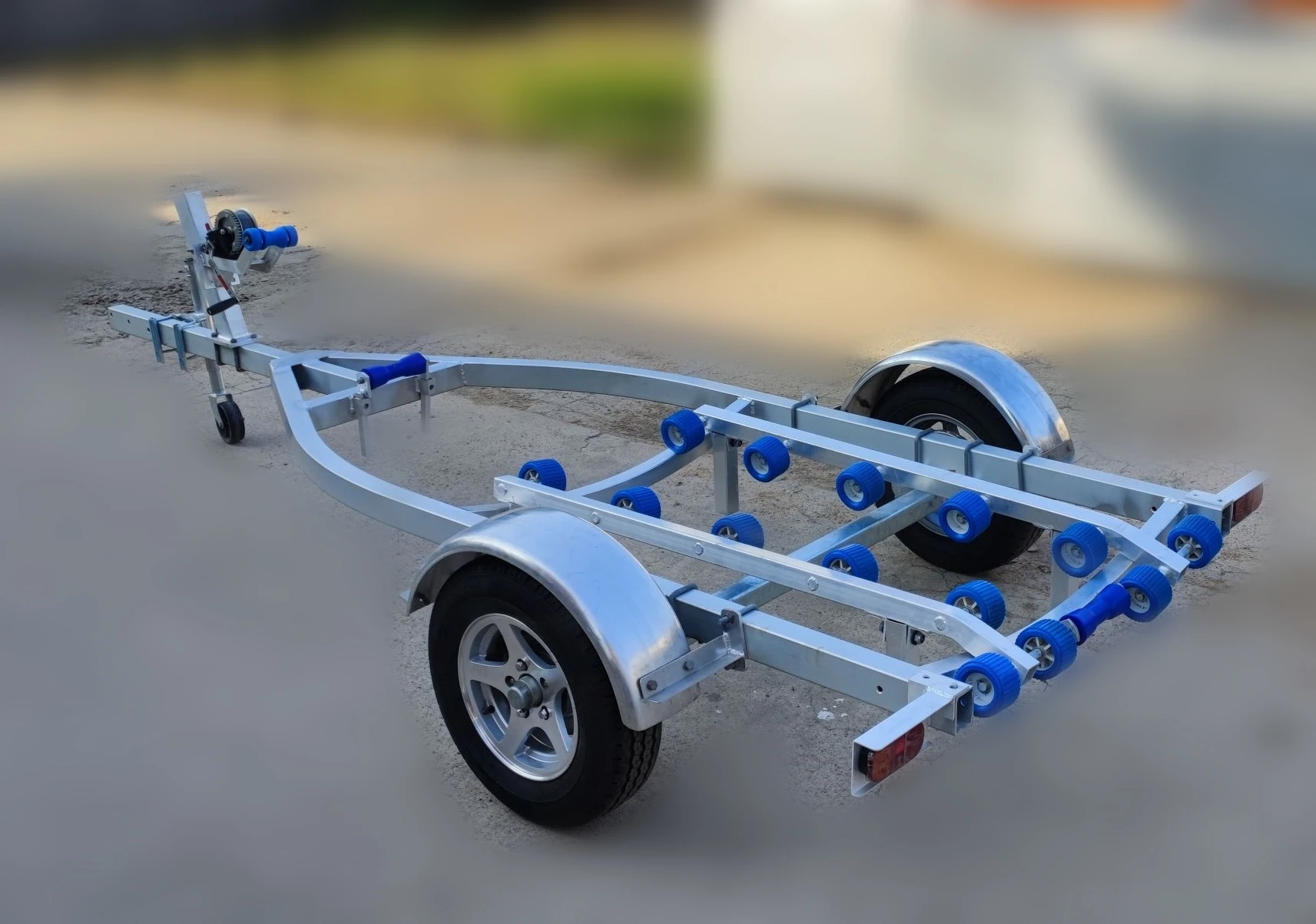 12ft Single Axle Aluminium Jet Ski Trailer with Rollers with VIN DOT CE
