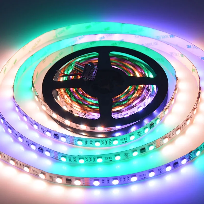 Dmx512 5050 небольшой угол 45 градусов Rgb гибкая светодиодная лента 60 светодиодов/м Dc24V светодиодные полосы света