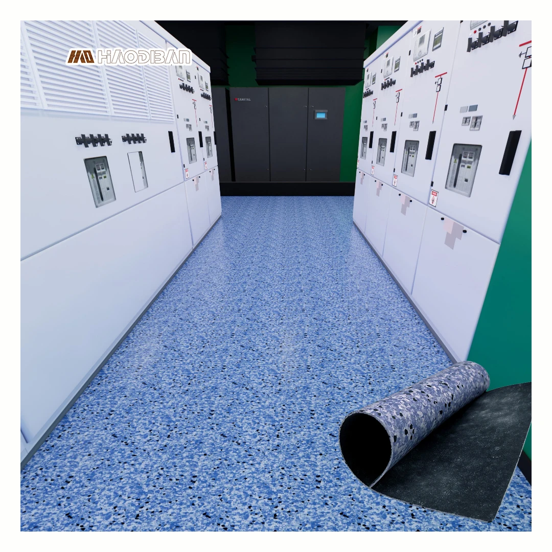 Anti-Static Colorful PVC Vinyl Flooring Roll Piso Vinilico Para Hospitales Machine Room Hospital Homogeneous ESD Floor