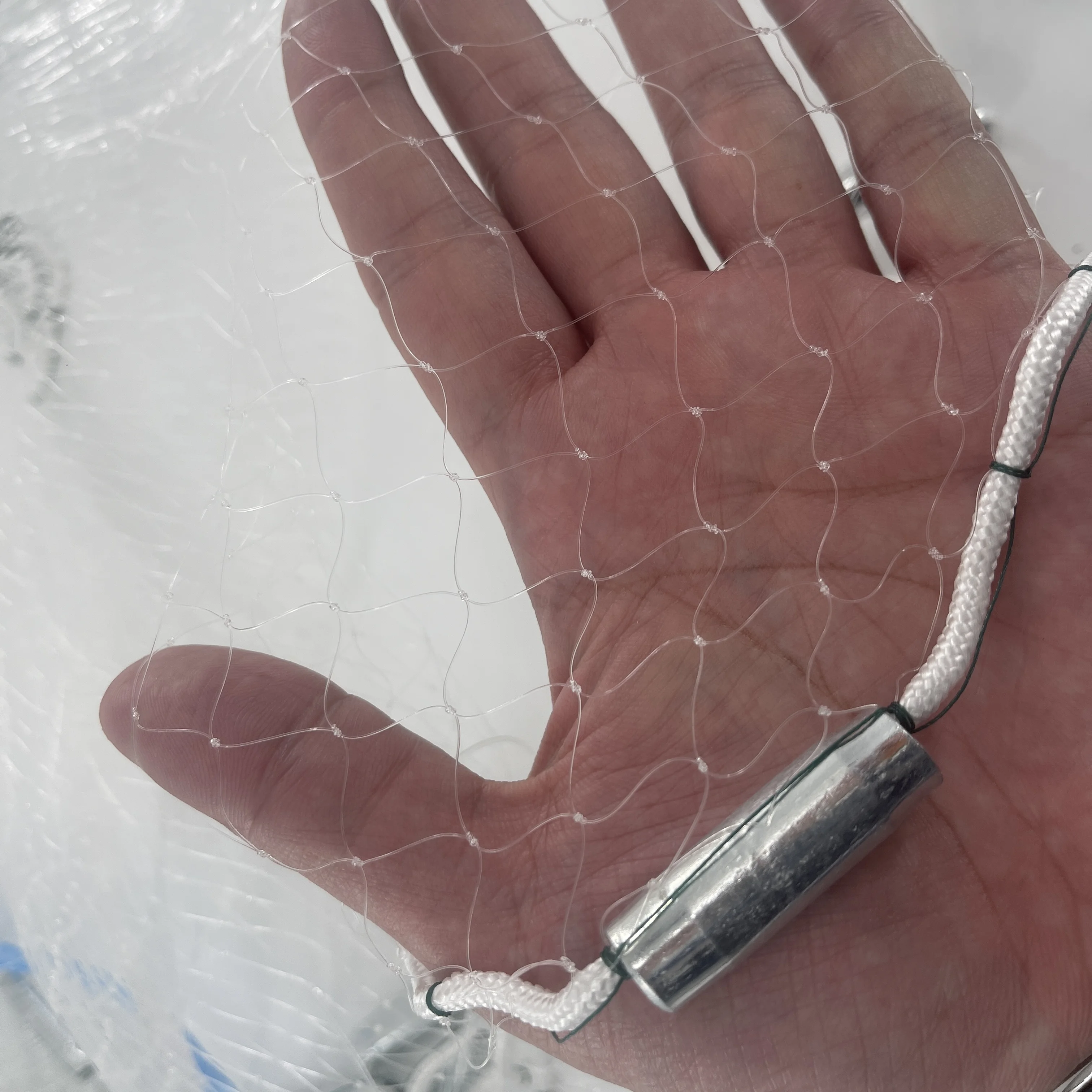 Factory sale brown nylon 4~12 Feet casting nets for river and lake fishing cast net landing net