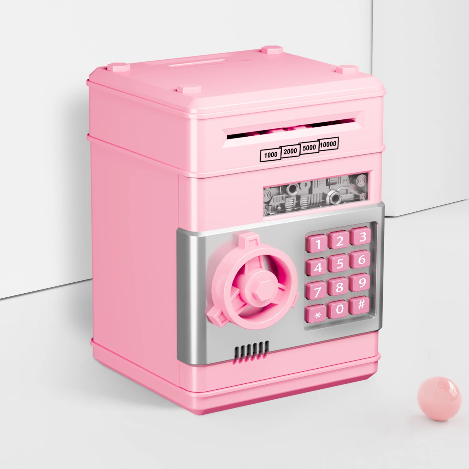 Piggy Bank Boalord for Boys Girls, Electronic ATM Password Piggy Bank Cash Coin Can Auto Scroll Paper Money Saving Box