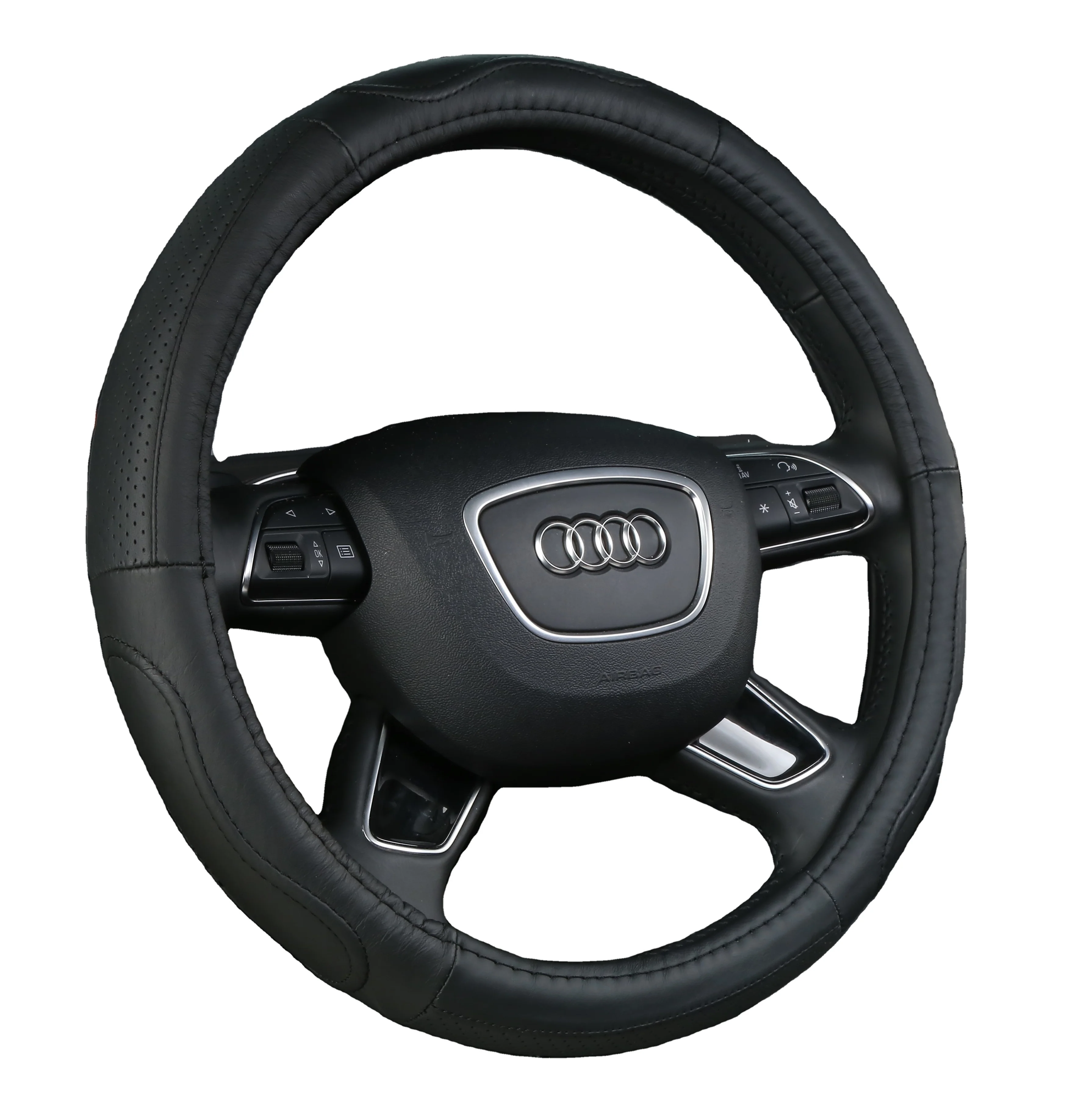 
Lixian Wholesale Top custom Universal Leather Car classical steering wheel cover 