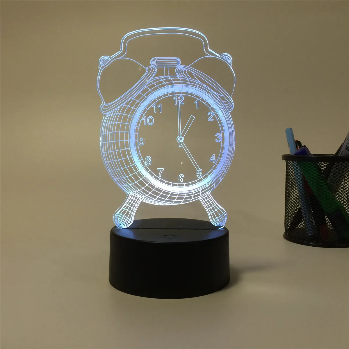 Modern 3D Acrylic LED Desk Lamp Bedroom RGB Multi-Color Warm Atmosphere Wholesale Engraved USB Cable Living Room Decoration