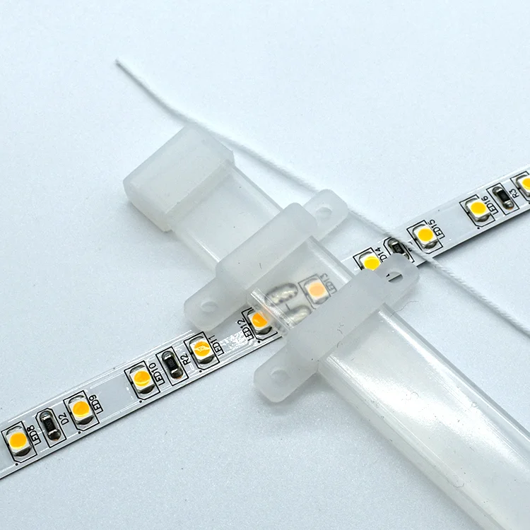 
Wholesale fixing led light silicone tube clip and end cover with 2 4 holes 