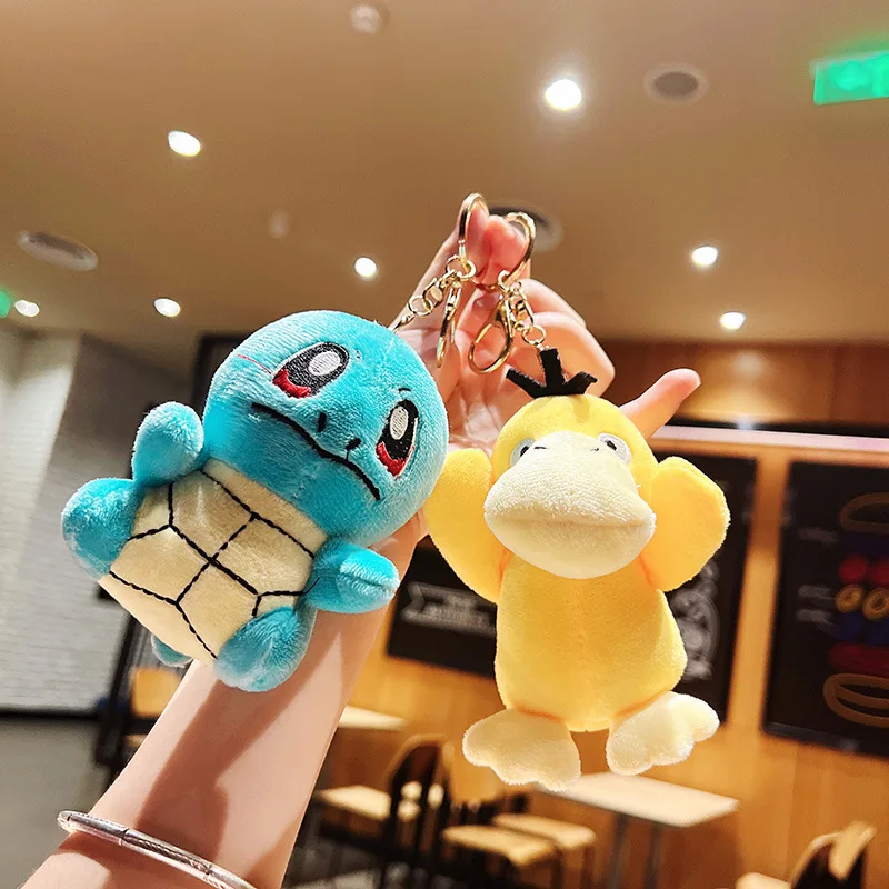 Cute Kawaii Pluch Pendant PikaChu Pokemoned Plush Doll Cinnamon Doll Bag Hanging Keychain Gifts