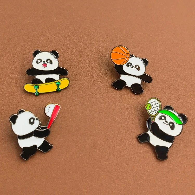 Custom Hard Enamel Lapel Pin Badge Metal Glitter Emblems Fashion Animal Themed Engravings Badges With Brooch For Souvenir Gift