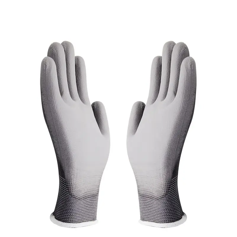 Industrial Safety Rubber Hand Protective Wholesale Construction Anti Slip Grip Heavy Duty Pu Coated Working Gloves