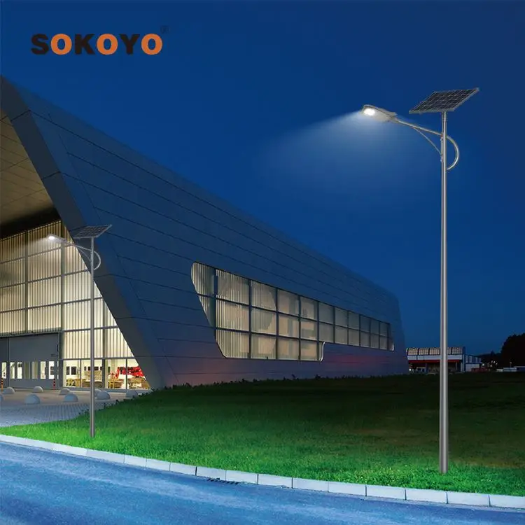SOKOYO Ip65 40 60W Aluminum Case Waterproof Outdoor Split Led Solar Street Lighting Remote Control Solar Street Light High Lumen