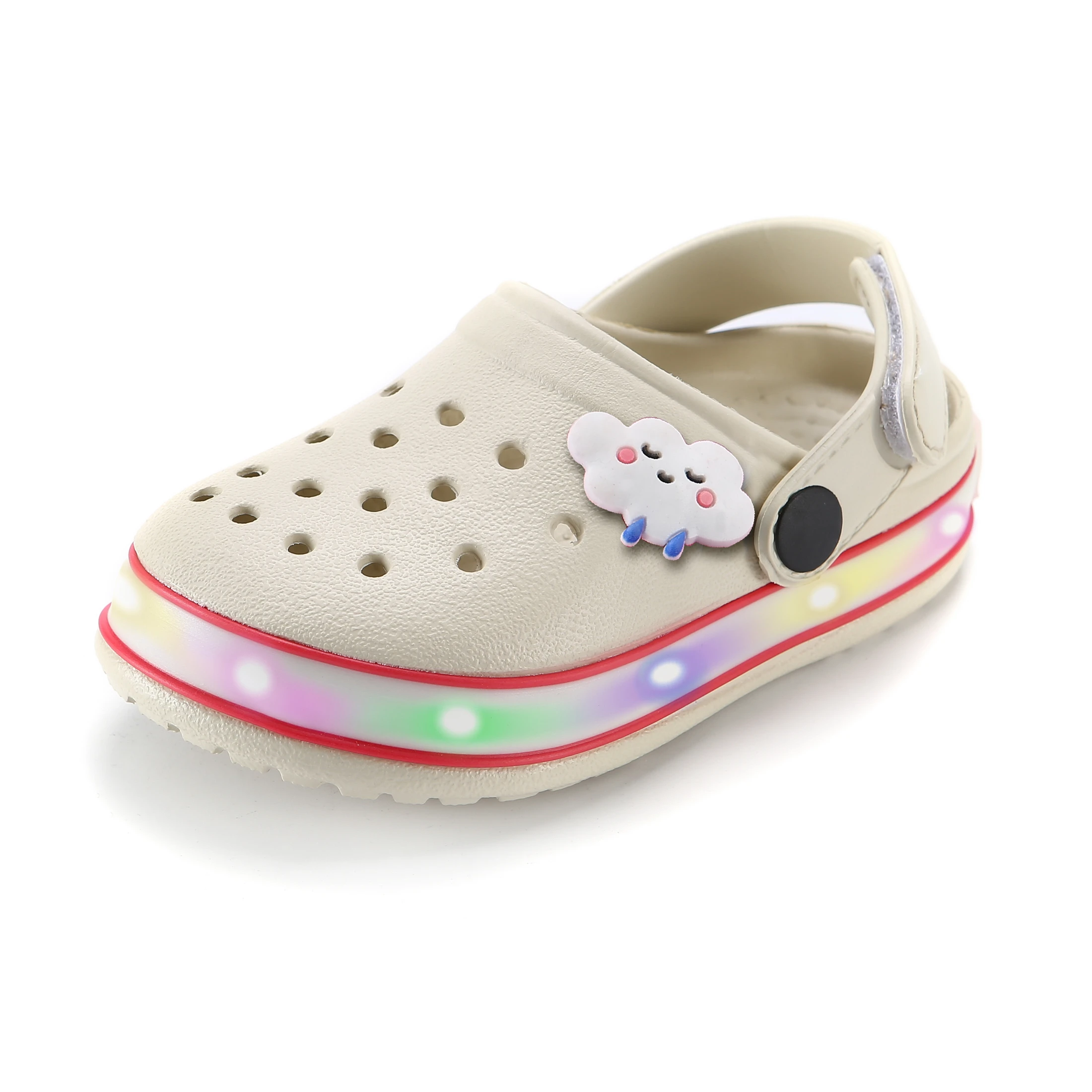 Сандалии Детские легкие из ЭВА, Нескользящие, без застежки, светодиодная обувь для сада, для мальчиков и девочек