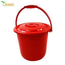 High Quality 20L PP Plastic Red Bucket With Lid