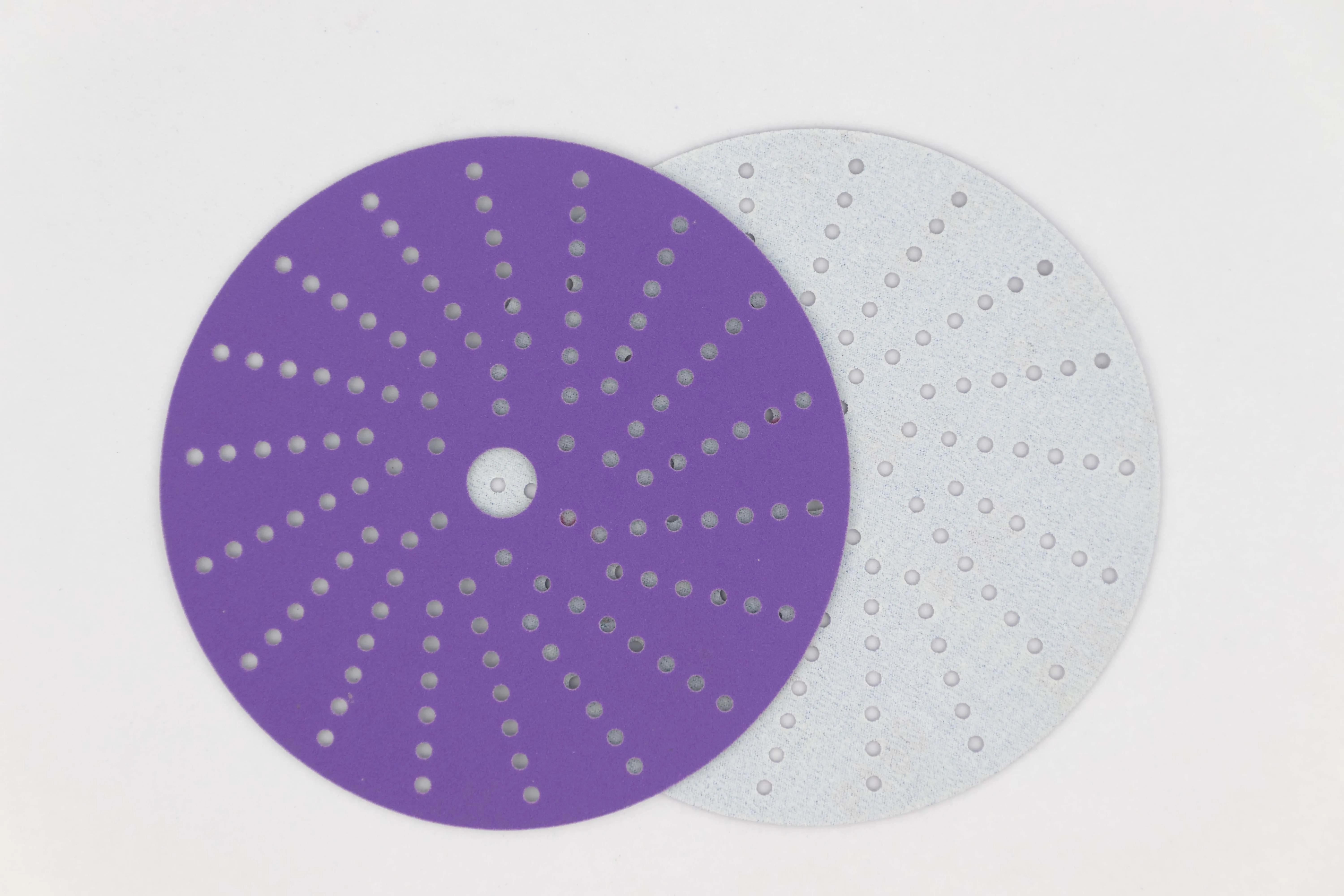  Purple Sandpaper Aluminum Oxide Abrasive Automotive Porous Sanding Disc Multi-Holes