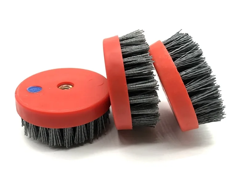 LITTLE ANT Round  Fiber Nylon Abrasive Diamond Polishing Silicon Carbide Antique Brush for Granite Engineering Stone