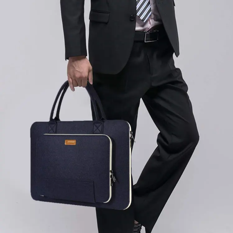 Felt laptop bag briefcase waterproof men luxury felt custom business 17 inch ladies cheap women 15.6 laptop bag computer