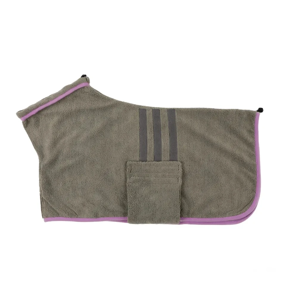 Manufacturer customized absorbent pet bathrobe, bath towel, quick-drying microfiber dog and cat cross-border pet products