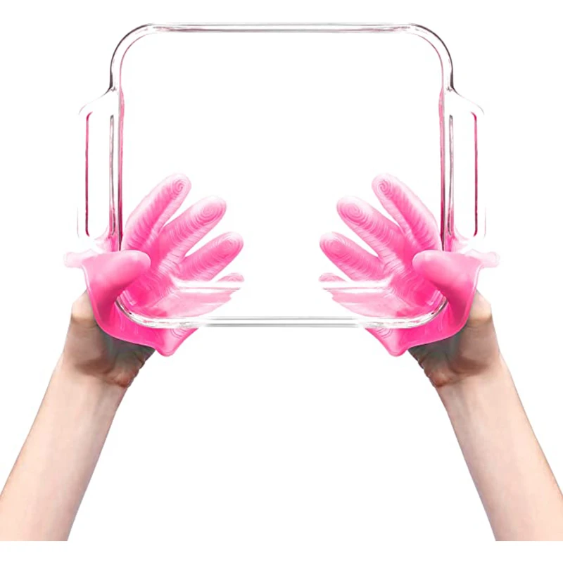 
Heat Resistant 5-Finger Silicone Oven Mitt Gloves Silicone Baking Oven Mitts 