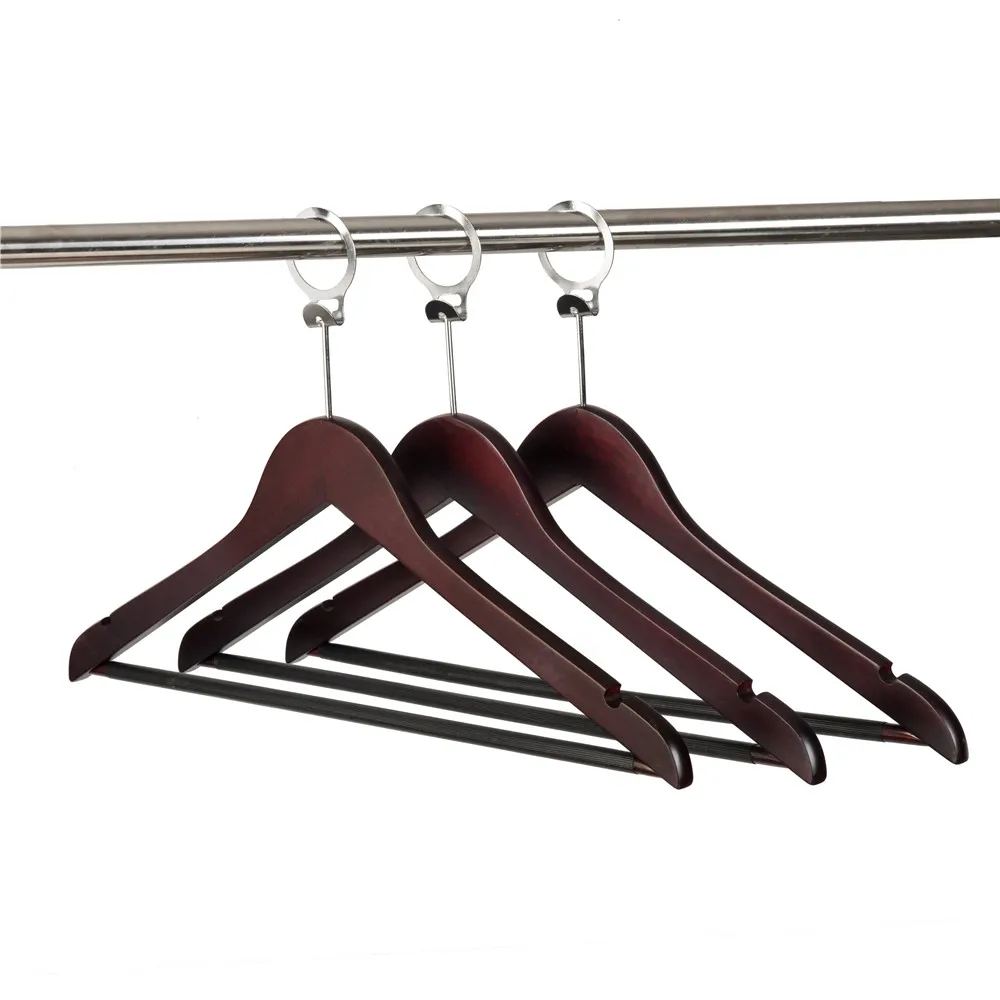 Jason Wholesale Custom Hotel Wooden Hangers with Ring